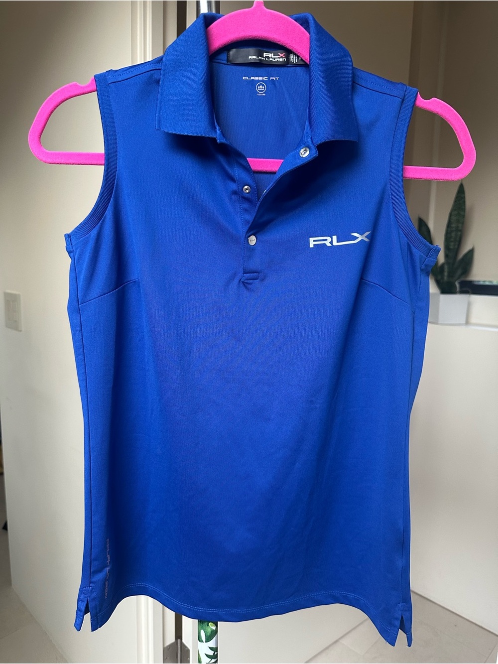 RLX Sleeveless Polo Tank in Royal Blue Extra Small